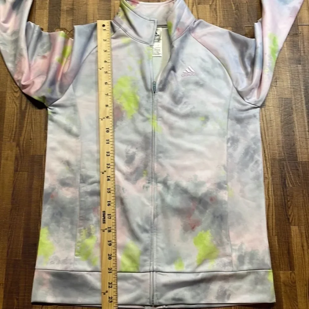 Adidas girls zip up tie-dyed jacket. Size XL/16